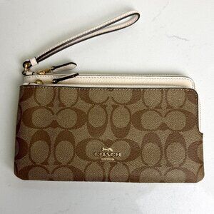 Double Zip Wallet In Signature Canvas